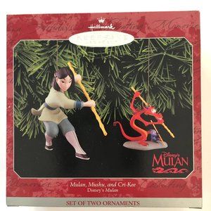 Hallmark Mulan, Mushu, & Cri-kee Ornaments